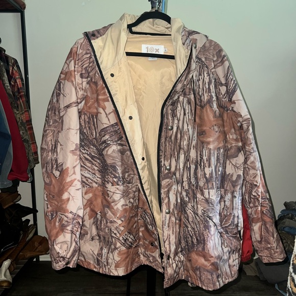 Gore Tex 10x Camouflage Hooded Rain Jacket Size Large - Picture 1 of 3